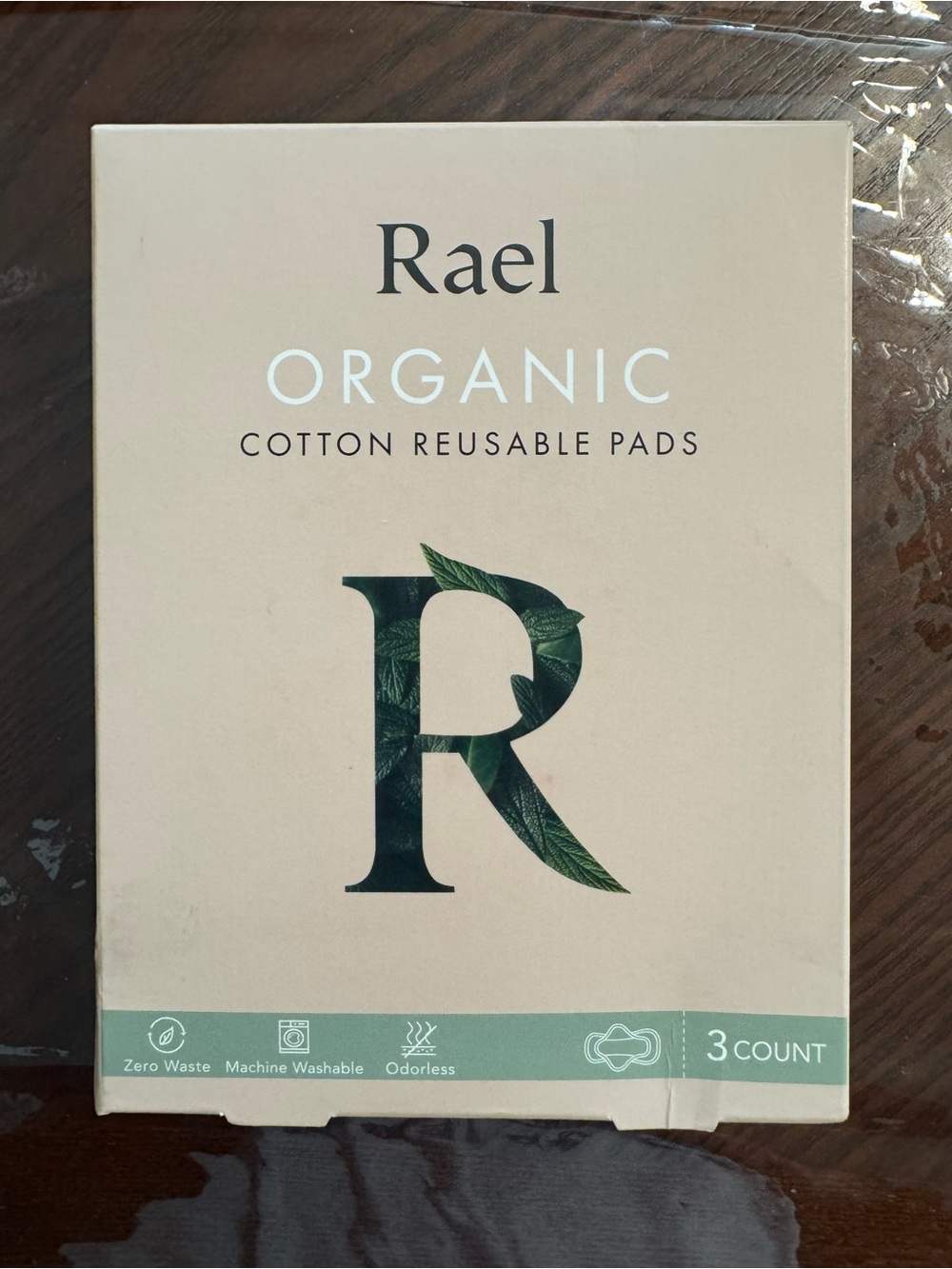 Organic Cotton Reusable Pads - Beige (3 Count)